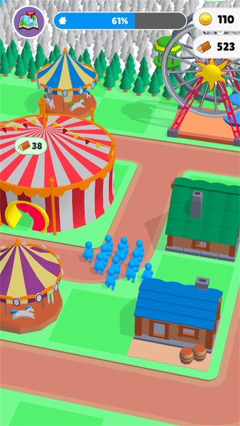 模拟经营小岛游乐场的游戏