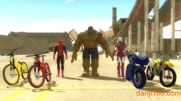 超级英雄的自行车游戏